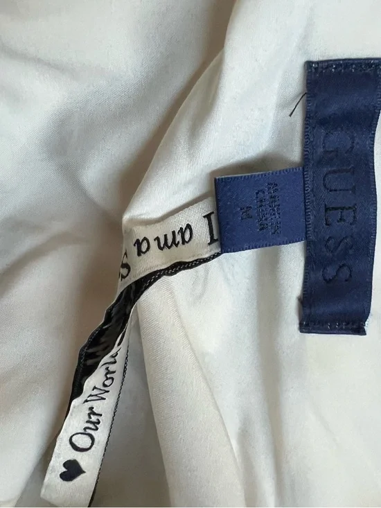 Guess Navy & White Paisley Print Maxi Skirt - Picture 6 of 7